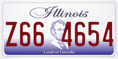 IL license plate Z664654