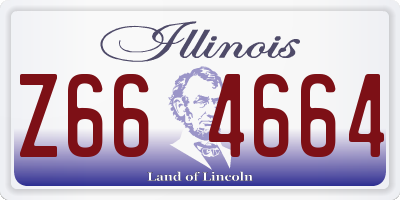 IL license plate Z664664