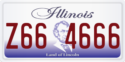 IL license plate Z664666