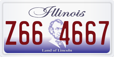 IL license plate Z664667