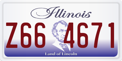 IL license plate Z664671