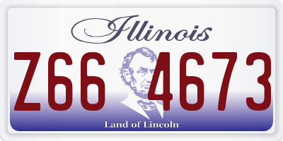 IL license plate Z664673