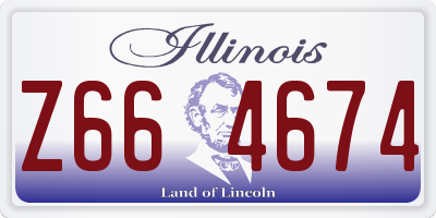 IL license plate Z664674