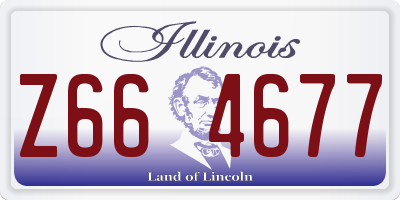 IL license plate Z664677