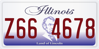 IL license plate Z664678