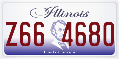 IL license plate Z664680