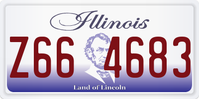 IL license plate Z664683