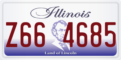 IL license plate Z664685