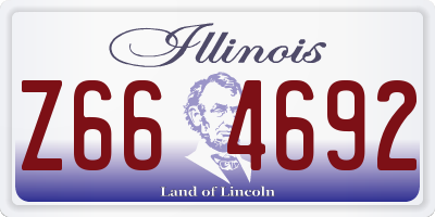 IL license plate Z664692