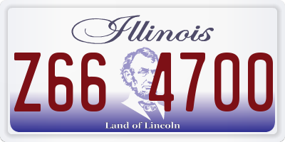 IL license plate Z664700