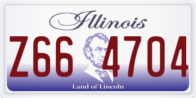 IL license plate Z664704