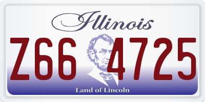 IL license plate Z664725