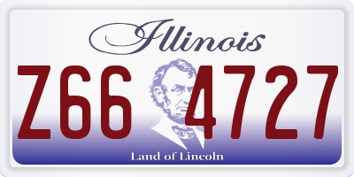 IL license plate Z664727