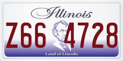 IL license plate Z664728