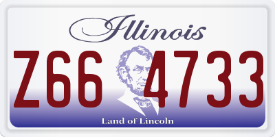 IL license plate Z664733