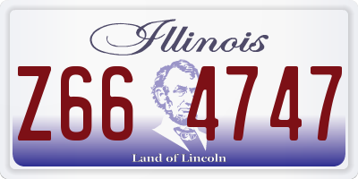 IL license plate Z664747