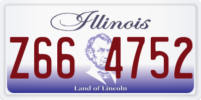 IL license plate Z664752