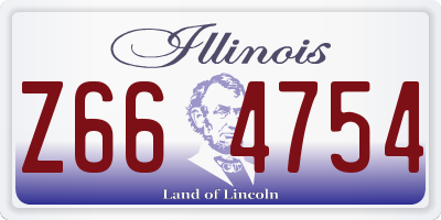 IL license plate Z664754