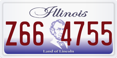 IL license plate Z664755