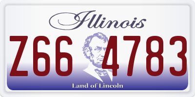 IL license plate Z664783