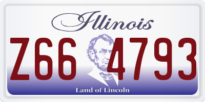 IL license plate Z664793