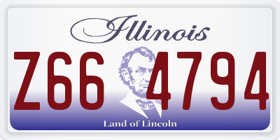 IL license plate Z664794
