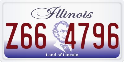 IL license plate Z664796
