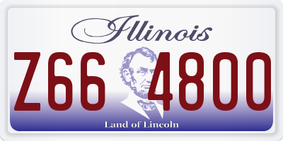 IL license plate Z664800