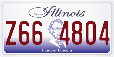 IL license plate Z664804