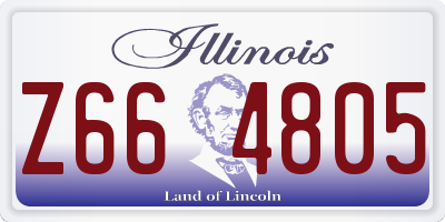 IL license plate Z664805