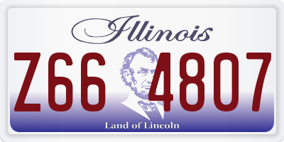 IL license plate Z664807