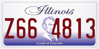 IL license plate Z664813