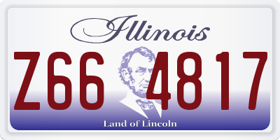 IL license plate Z664817
