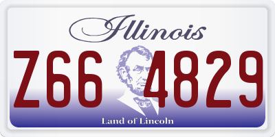 IL license plate Z664829
