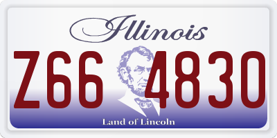 IL license plate Z664830