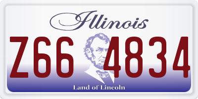 IL license plate Z664834