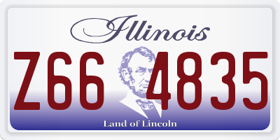 IL license plate Z664835