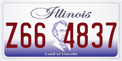 IL license plate Z664837