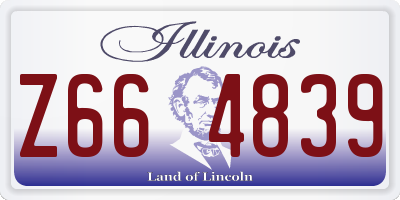 IL license plate Z664839