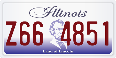 IL license plate Z664851