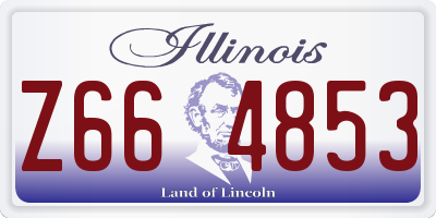 IL license plate Z664853