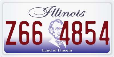 IL license plate Z664854