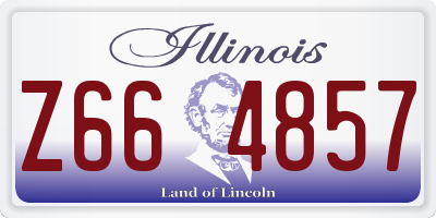IL license plate Z664857