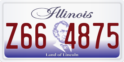 IL license plate Z664875