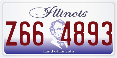 IL license plate Z664893
