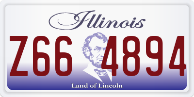 IL license plate Z664894