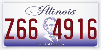 IL license plate Z664916