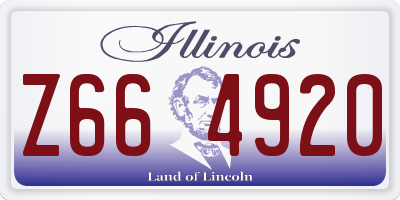 IL license plate Z664920