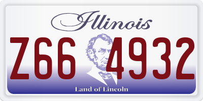 IL license plate Z664932