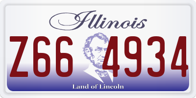 IL license plate Z664934